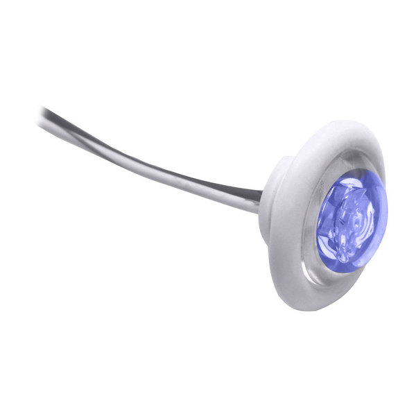 Innovative Lighting LED Bulkhead/Livewell Light "The Shortie" Blue LED w/ White Grommet 011-2540-7